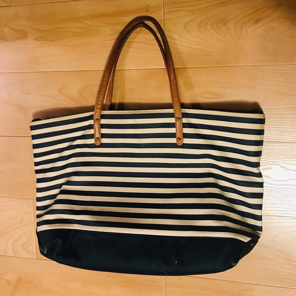 Beautiful Rebecca Minkoff nautical blue and white striped tote - Picture 3 of 14